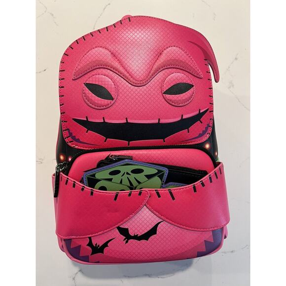 Loungefly Oogie Boogie Neon Cosplay Backpack W/Coin Purse And Limited Ed Pin main image 9